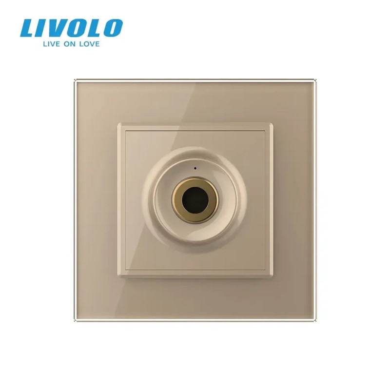Беспроводной выключатель 1 сенсор Livolo золотой Sense (VL-C7FCU1-2AP)