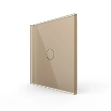Беспроводной умный сенсорный выключатель 1 сенсор Livolo золотое стекло (VL-XR007-A)