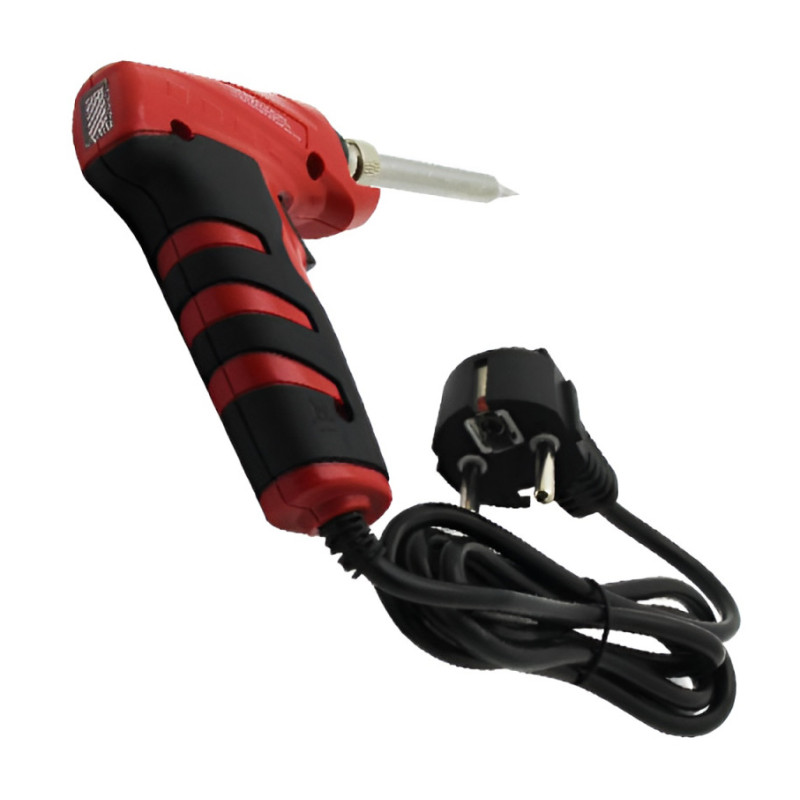 Паяльник электрический 40W (30W-130W) в форме пистолета Lemanso ручка красная черная LM9128