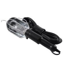 Переноска гаражна 10м з вимикачем Lemanso металева решітка чорна LMA082