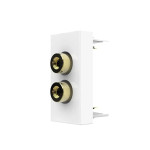 Аудио розетка LIVOLO Banana Plug, белая, для колонок/усилителя, модуль 0.5 поста (VL-FCSD-1WP)