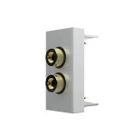 Аудио розетка LIVOLO Banana Plug, серая, для колонок/усилителя, модуль 0.5 поста(VL-FCSD-1IP)