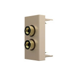 Аудио розетка LIVOLO Banana Plug, золотая, для колонок/усилителя, модуль 0.5 поста (VL-FCSD-1AP)