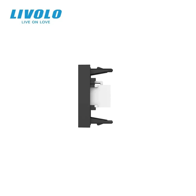 HDMI розетка LIVOLO 1.4, черная, модуль 0.5 поста, для телевизора/ПК (VL-FCHD-1BP)