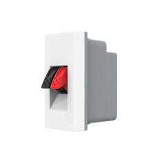 Hi-Fi аудио розетка LIVOLO (Banana), белая, для колонок и усилителей, модуль 0.5 поста (VL-FCSD-1WP