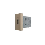 USB розетка LIVOLO 5V 2.1A, золота, 10Вт, з блоком живлення, модуль 0.5 поста (VL-FCUA-1AP)