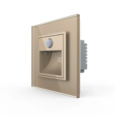 Светильник автоматический для лестницы пола датчик движения тьмы, золотой, 2700K, 220В, 0.35Вт, обзор