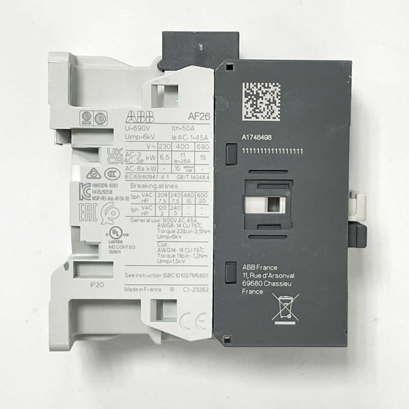 Контактор ABB 26А 110-250В AC/DC AF26-30-00-13 ( 1SBL237001R1300 )