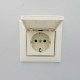Розетка Basic55 сл.кость 1-я с/с крышк. (б/с) (20 EUK-92-507) 2CKA002018A0351