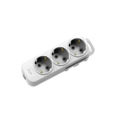 Колодка EL-BI 3-я с заземлением со шторками Myra ( 527-010200-301 )