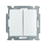 Выключатель Basic55 белый 2-кл (б/р) (2006/5 UC-94-507) 2CKA001012A2141