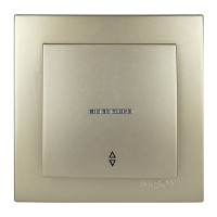 Выключатель Nilson Touran золото 1кл проходной с подсветкой ( 24151008 )