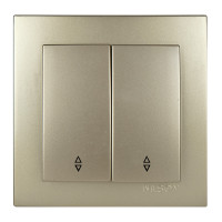Выключатель Nilson Touran золото 2кл проходной ( 24151009 )