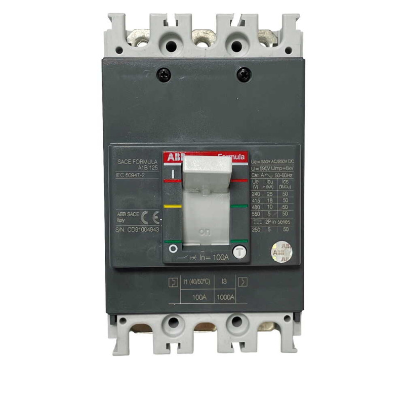 Автоматический выключатель ABB A1B 100A 10 In Formula 3p FF 1SDA066707R1