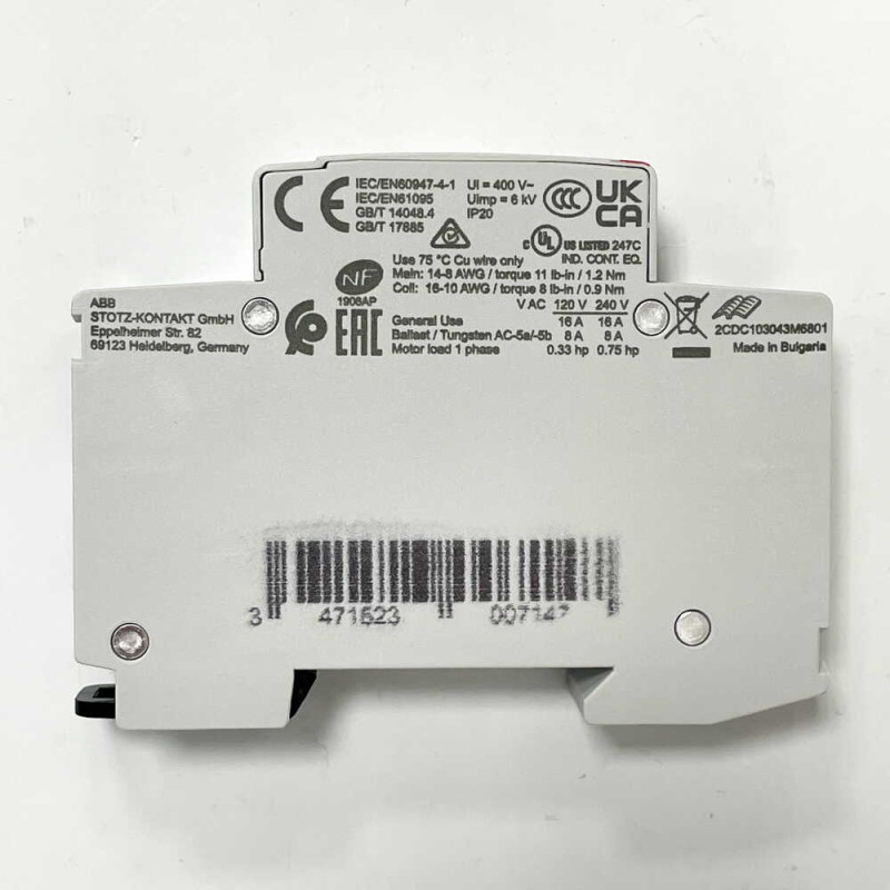 Контактор модульный ABB 2p 16А 230В AC/DC ESB16-20N-06 ( 1SBE111111R0620 )