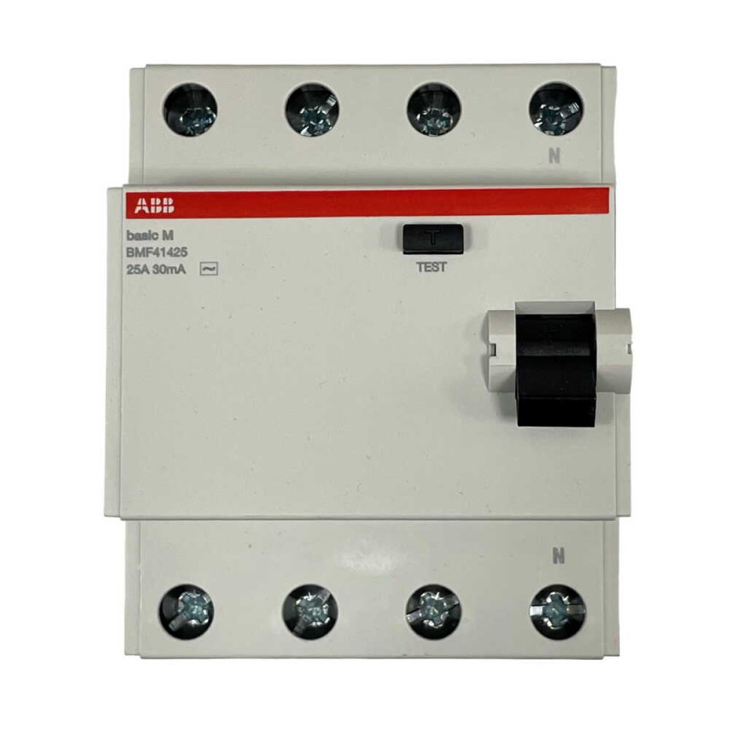 Выключатель дифференциального тока (УЗО) ABB 4Р 25А 30мА АС BMF41425 серия Basic M 2CSF604041R1250
