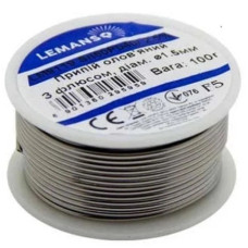 Припой оловянный с флюсом в бухте Lemanso 2,5% 1,5 мм 100г LM9119