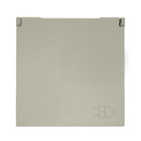 Розетка Zenit дюна 1-я с заземлением и крышкой ( 2CLA228810N6201 )