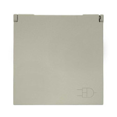 Розетка Zenit дюна 1-я с заземлением и крышкой ( 2CLA228810N6201 )