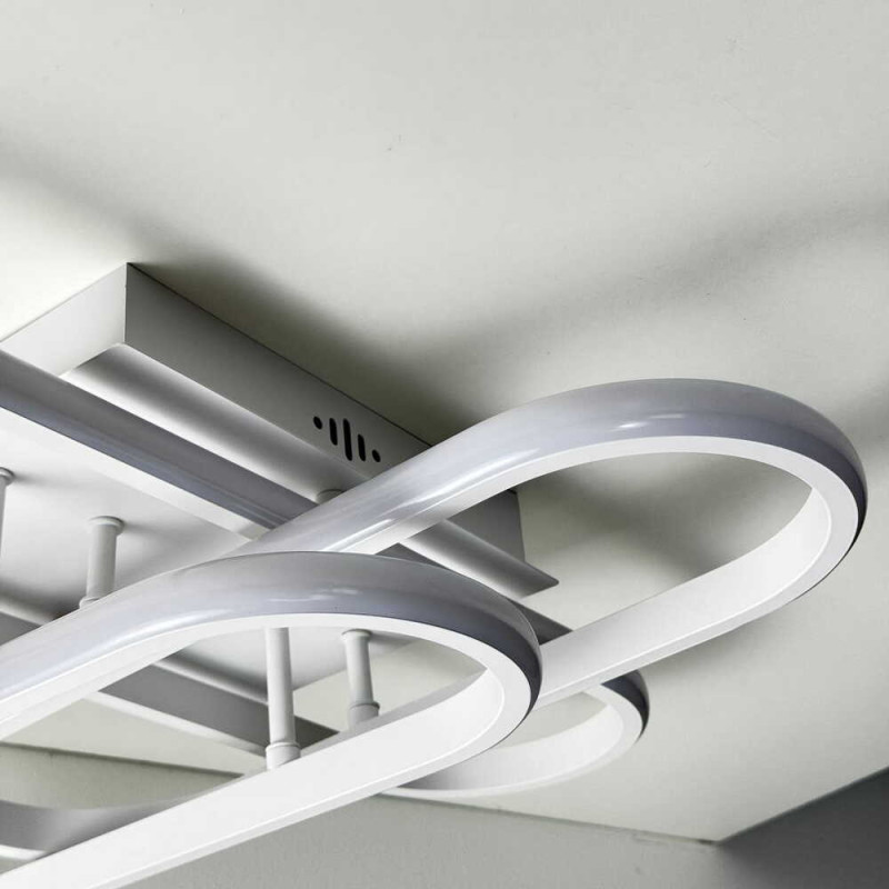 Светильник потолочный LED smart DIOR+пульт 90W 3000-5000K IP20 квадрат белый Violux ( 220925 )