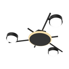 Потолочный светильник под лампу PANAMERA 3хGX53 (подсветка 6W 3000K) IP20 черный Violux ( 340121 )