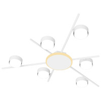 Потолочный светильник под лампу PANAMERA 6хGX53 (подсветка 6W 3000K) IP20 белый Violux ( 340022 )