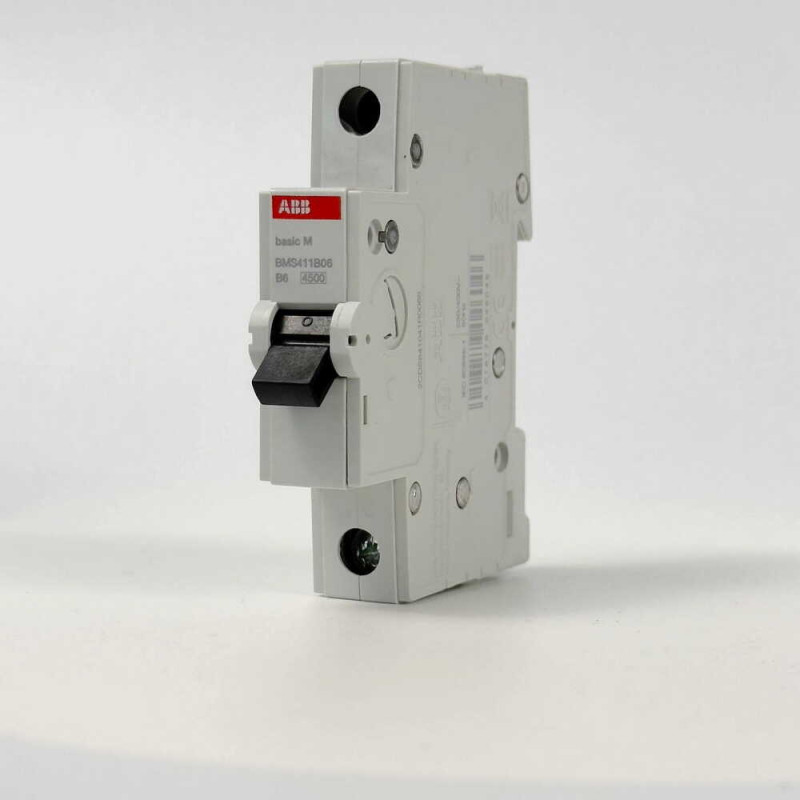 Автоматичний вимикач ABB BMS411-B06 1p 6A тип B серія Basic 2CDS641041R0065