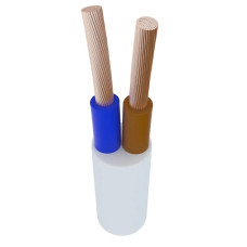 Провода медные ПВС 2х0,5 белые Horoz Electric 95-07-0001 (100м)