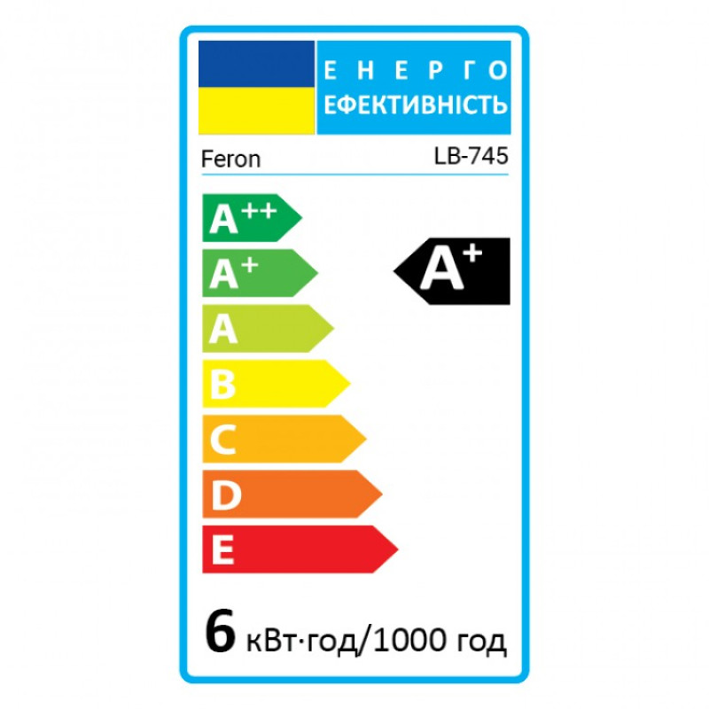 Светодиодная лампа P45 шар FERON LB-745 6W E14 4000K Standard 25672