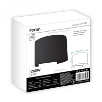 Архитектурный светильник FERON DH013 2х3W черный 11872