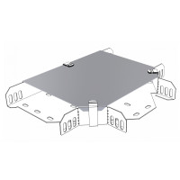 Крышка на ответвитель Т-образный горизонтальный, осн 100, цинкование, метод Сендимира 0,8мм UEA