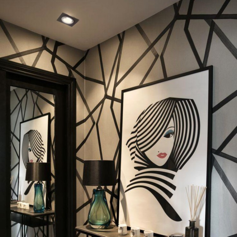 Врізний поворотний точковий світильник FERON DL6140 MR-16 чорний 01793