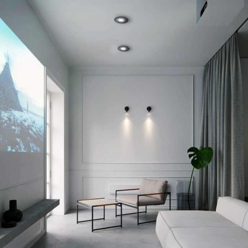 Врезной точечный светильник FERON DL6210 черный 01802