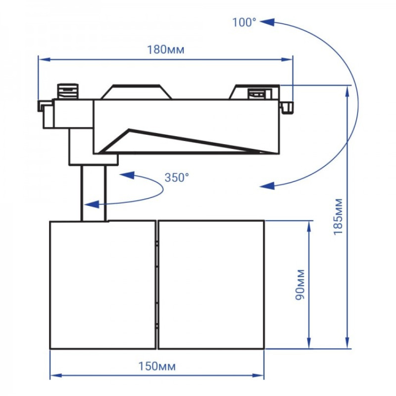 Трековый светодиодный светильник FERON AL103 COB 30W 2700LM 4000K IP40 белый 29515