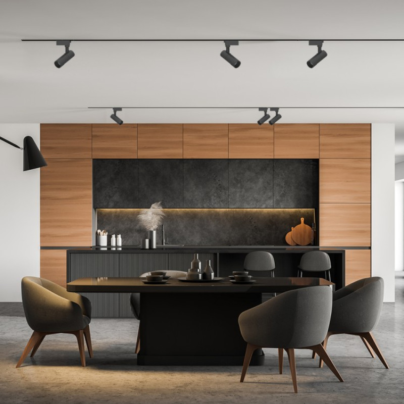 Трековый светодиодный светильник Feron AL140 20W черный 41612