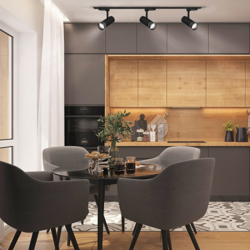 Трековый светодиодный светильник FERON AL106 COB 18W 1020LM 4000K IP40 черный 32447