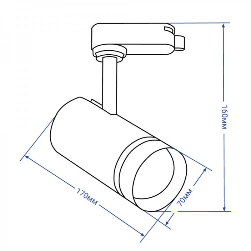 Трековый светодиодный светильник FERON AL106 COB 18W 1020LM 4000K IP40 черный 32447