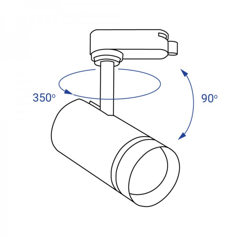 Трековый светодиодный светильник FERON AL106 COB 10W 400LM 4000K IP40 белый 32444