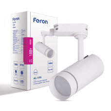 Трековый светодиодный светильник FERON AL106 COB 18W 1020LM 4000K IP40 белый 32446