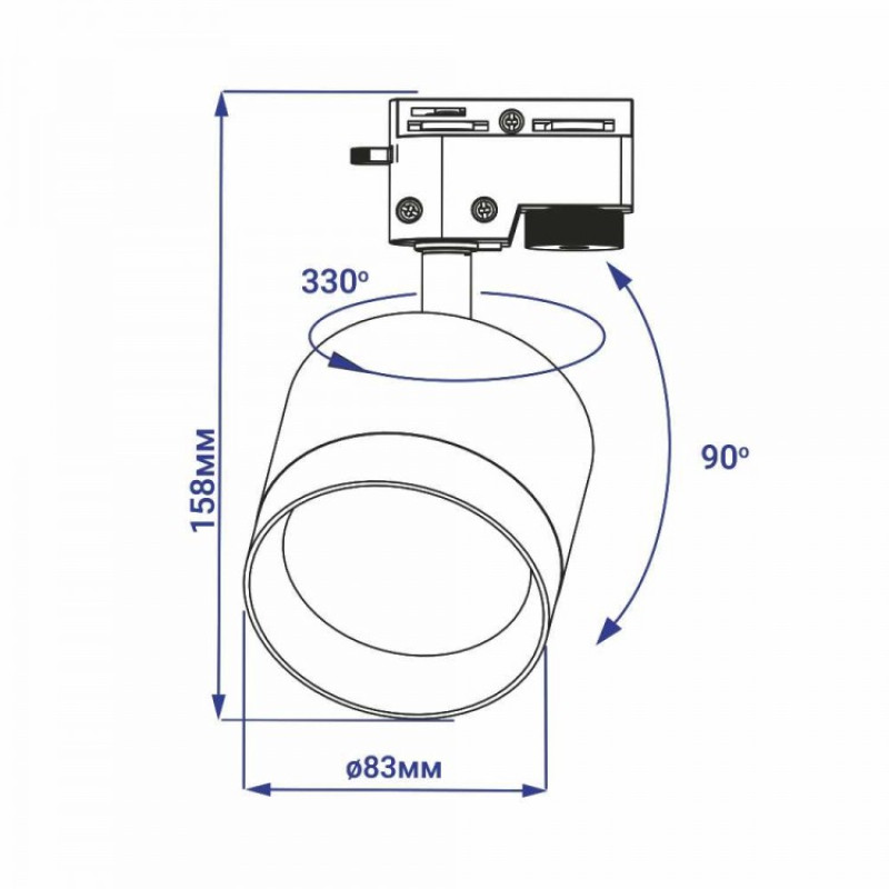 Трековый светильник Feron ML363 черный 40147