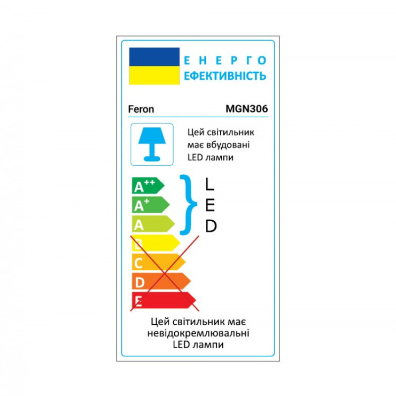 Магнитный трековый светильник Feron MGN306 12W 4000К 40263