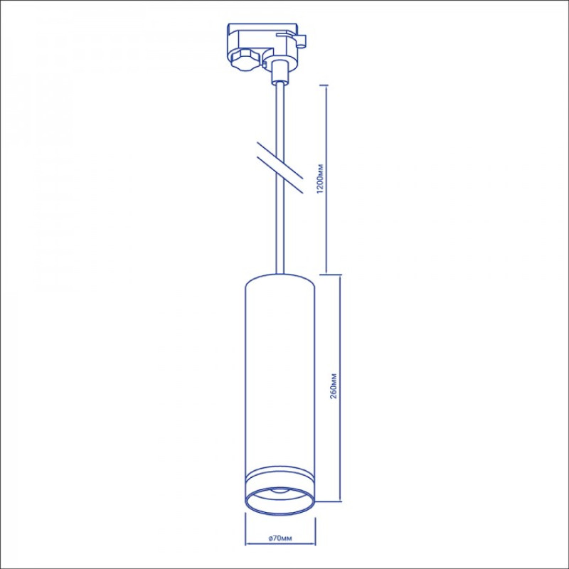 Підвісний трековий світильник Feron ML328-TR білий 01938