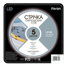 Світлодіодна стрічка Feron ANAN LS108 320SMD/m 9W/m 12V 6500K (5м) 01947