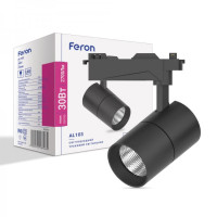 Трековый светодиодный светильник FERON AL103 COB 30W 2700LM 2700K IP40 черный 32518