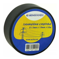 Изоляционная лента 0,13мм*19мм/10м черная АСКО-УКРЕМ (10шт упаковка) A0150020037