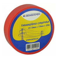 Изоляционная лента 0,13мм*19мм/20м красная АСКО-УКРЕМ (10шт упаковка) A0150020042