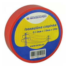 Изоляционная лента 0,13мм*19мм/20м красная АСКО-УКРЕМ (10шт упаковка) A0150020042