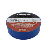Изоляционная лента Radpol 0,13ммх19мм / 20м синяя ( AR 19/20-N ) морозостойкая