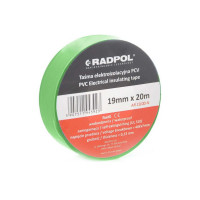 Изоляционная лента Radpol 0,13ммх19мм/20м зеленая (AR 19/20-T) морозостойкая