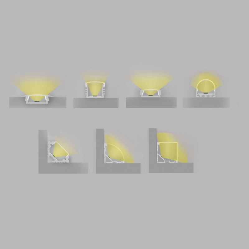 Профиль для светодиодной ленты CAB280 FERON 2м (комплект) 10299